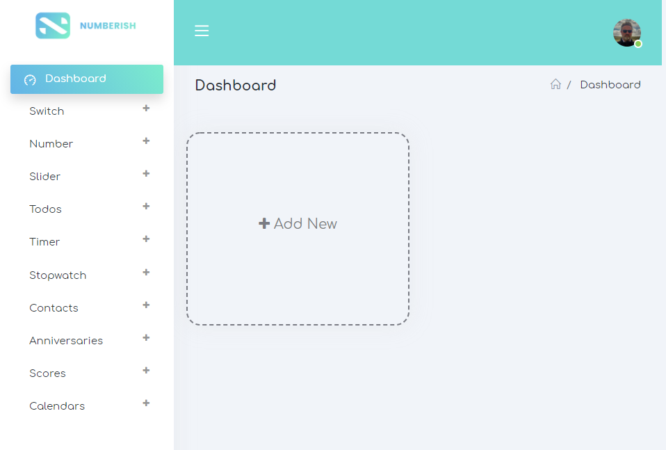 numberish dashboard