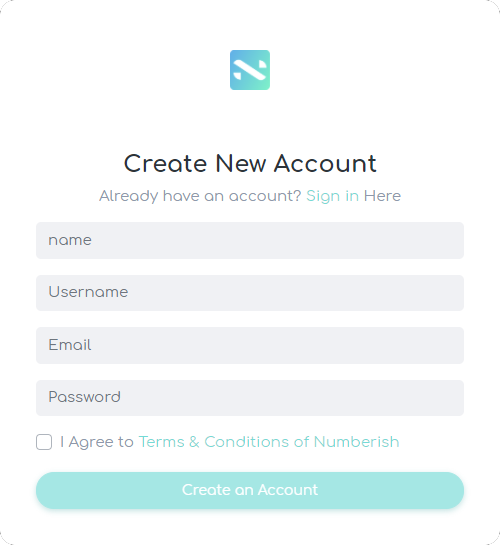 numberish sign up for access